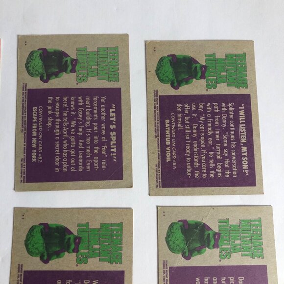 Lot of 8 Teenage Mutant Ninja Turtles The Movie Trading Cards & 1 sticker 1990 - Picture 8 of 12